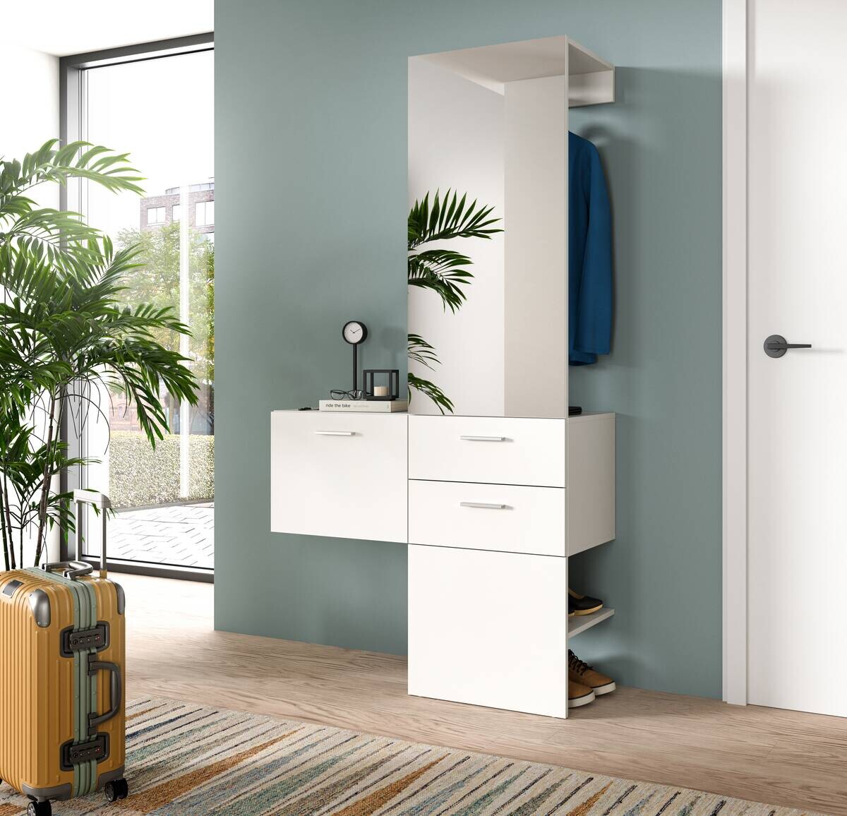 Garderobe VAGA weiß B/H/T: ca. 104x190x36 cm