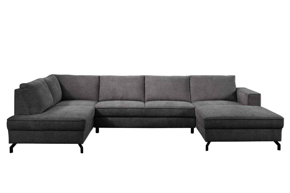 Wohnlandschaft Santorin Graphit Microfaser B/H/T: ca. 349x88x197 cm