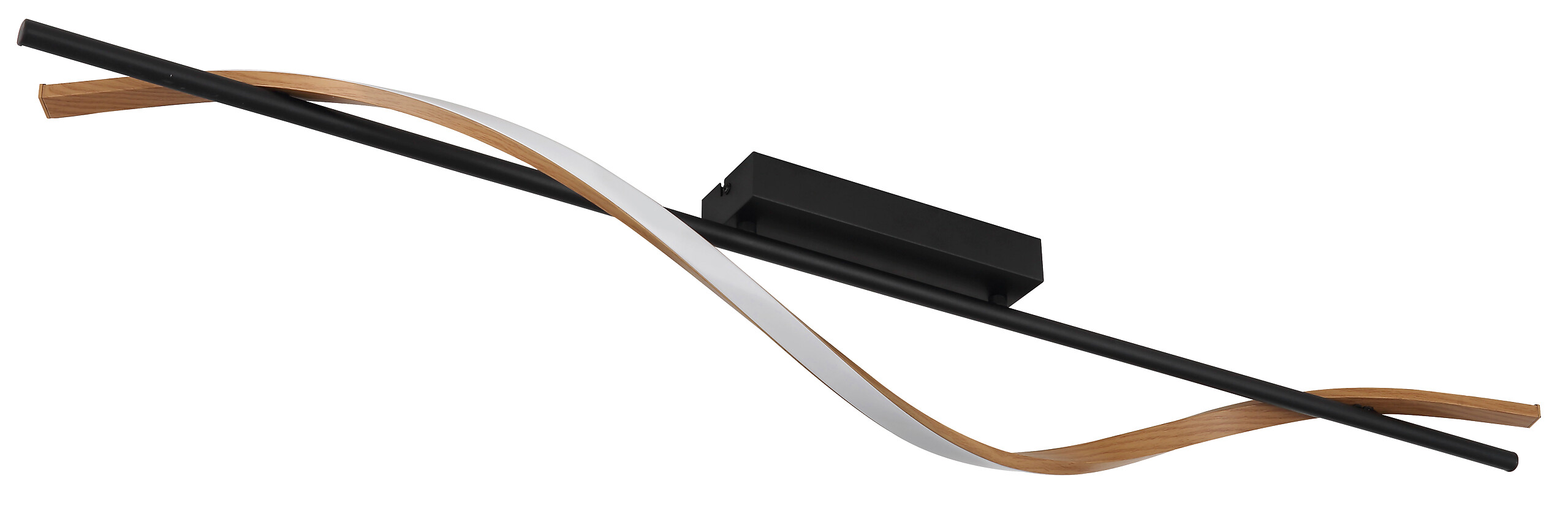 GLOBO LED-Deckenleuchte Opal mattschwarz dunkelbraun Metall Kunststoff B/H/L: ca. 14x17x115 cm 1 Brennstellen