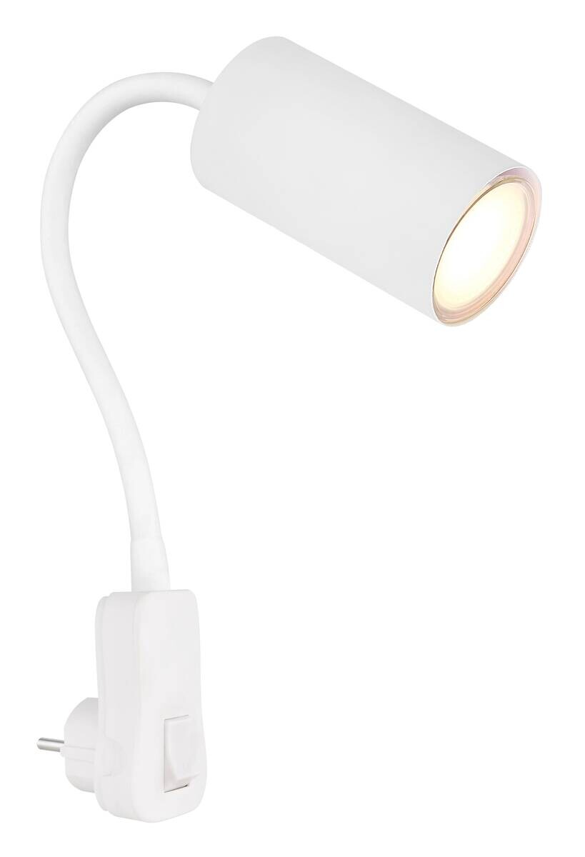 GLOBO Wandleuchte weiß Kunststoff B/H: ca. 5,5x43 cm GU10 1 Brennstellen