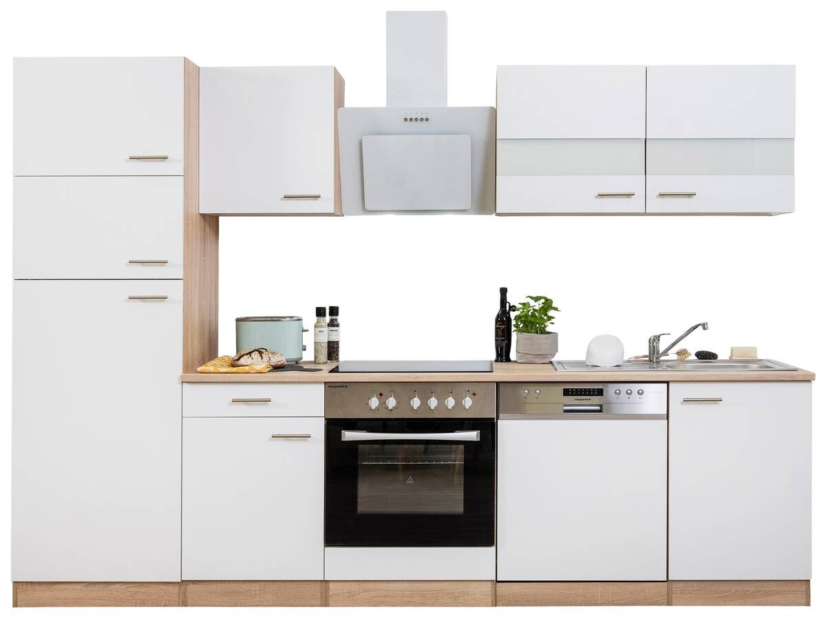 Respekta Küchenblock Economy weiß B/H/T: ca. 280x200x60 cm