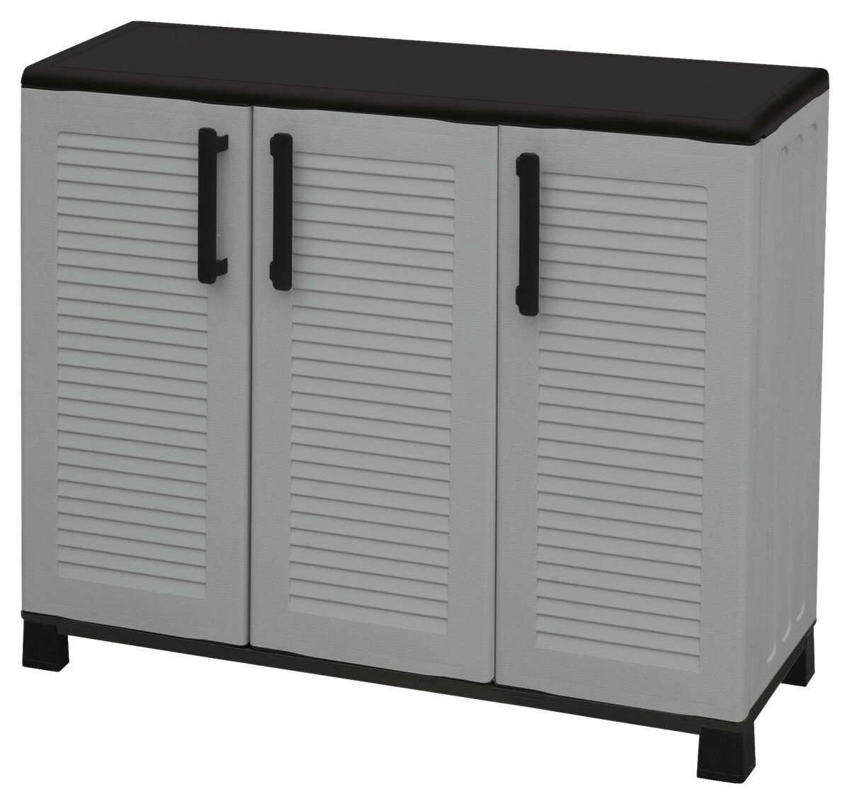 ArtPlast Kunststoffschrank Family niedrig grau Kunststoff B/H/T: ca. 102x84x37 cm