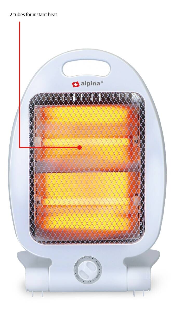 alpina Quarz-Heizstrahler 871125218212 LQ001 B/H/T: ca. 25x38x9 cm ca. 800 W