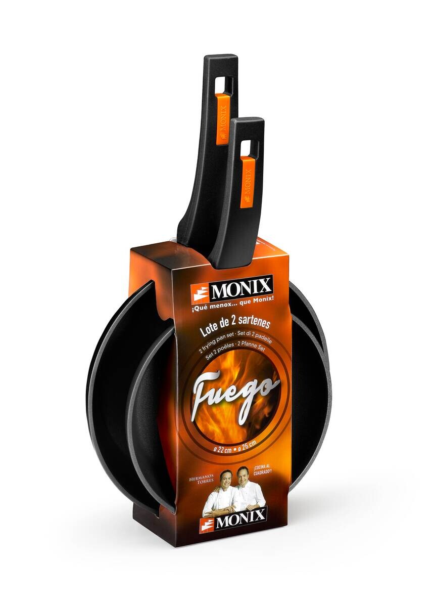 Monix Pfannenset FUEGO schwarz Aluminium 2 tlg.