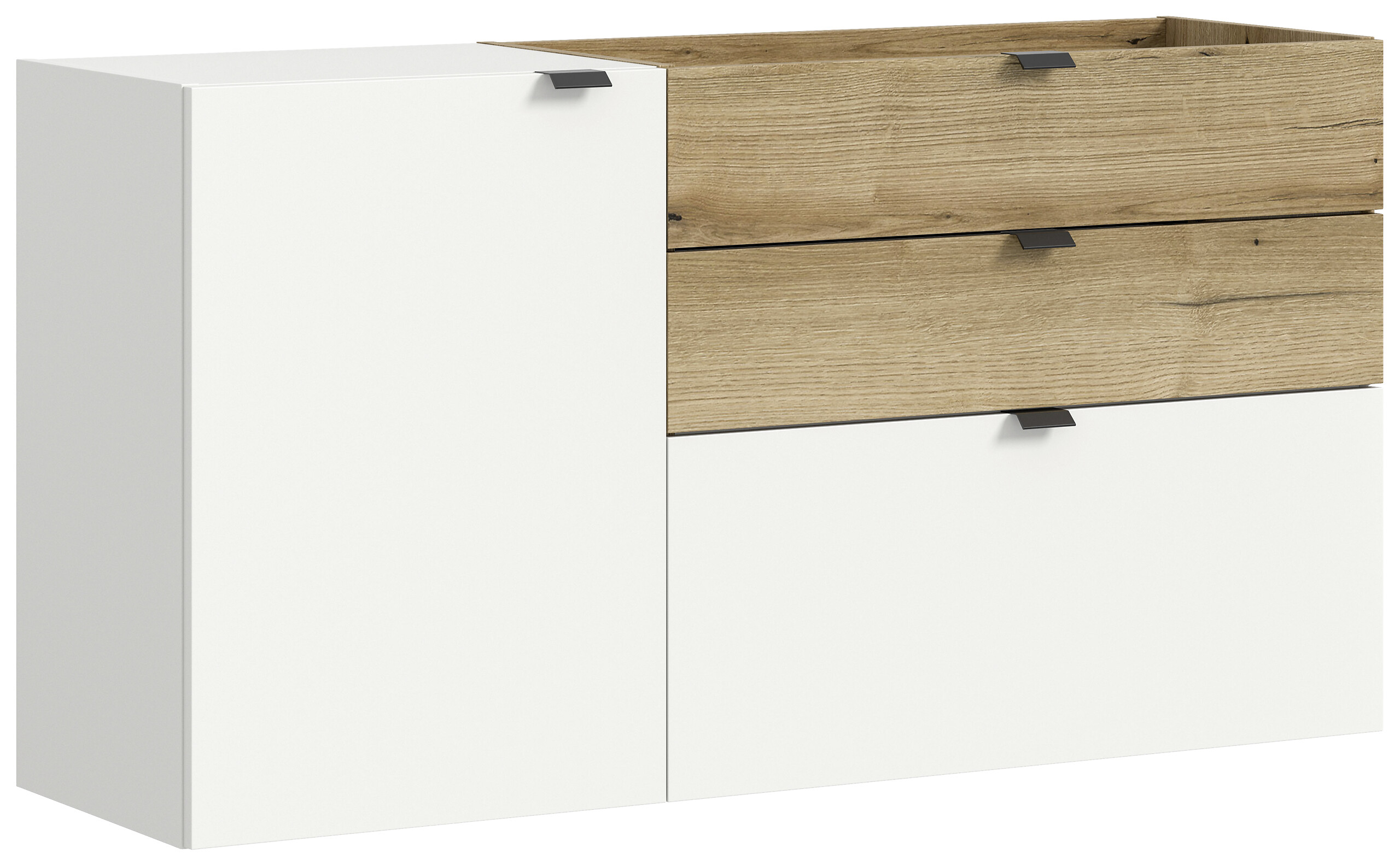 Hängeschuhschrank Naro weiß Evoke Oak Nachbildung B/H/T: ca. 120x64x37 cm