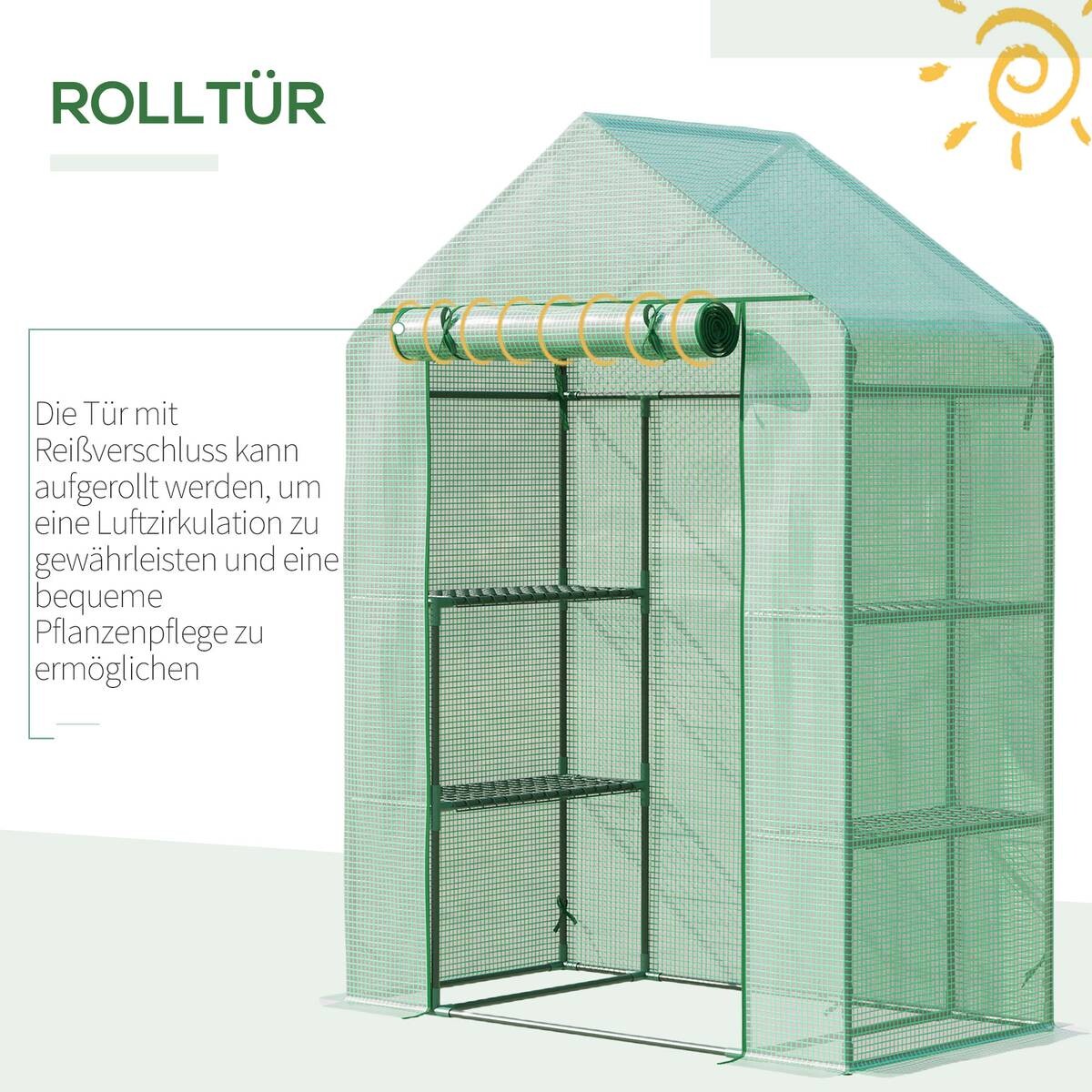 Outsunny Gewächshaus B/H/L: ca. 72x191x141 cm