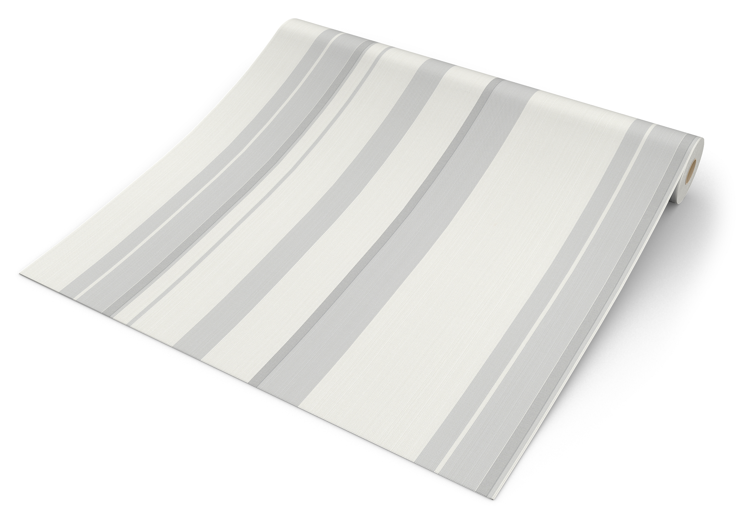 Papiertapete Streifen altweiß grau B/L: ca. 53x1005 cm
