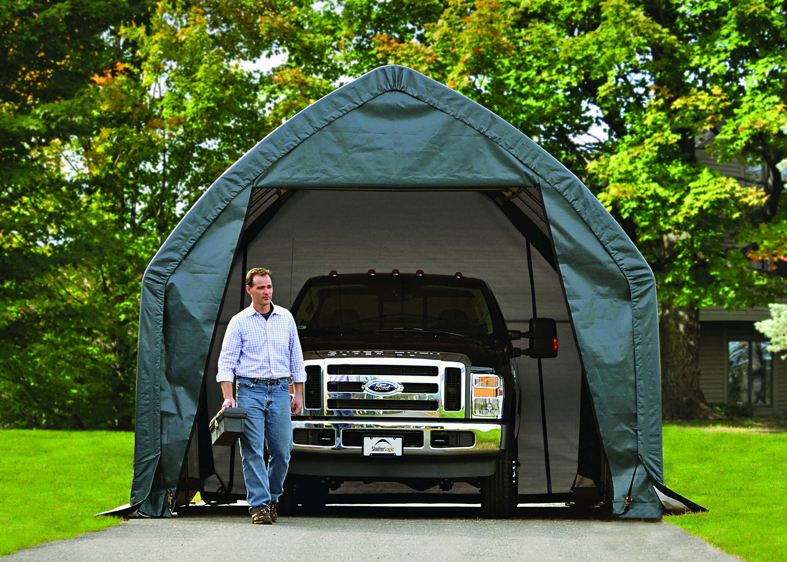 ShelterLogic Garage-in-a-Box B/H/T: ca. 390x370x610 cm
