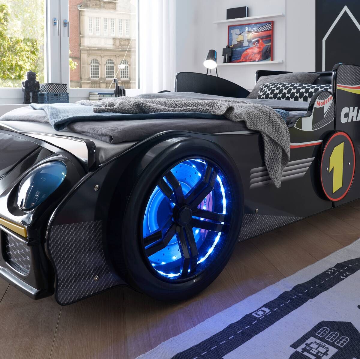 Autobett Rinum schwarz Liegefläche B/L: ca. 90x200 cm