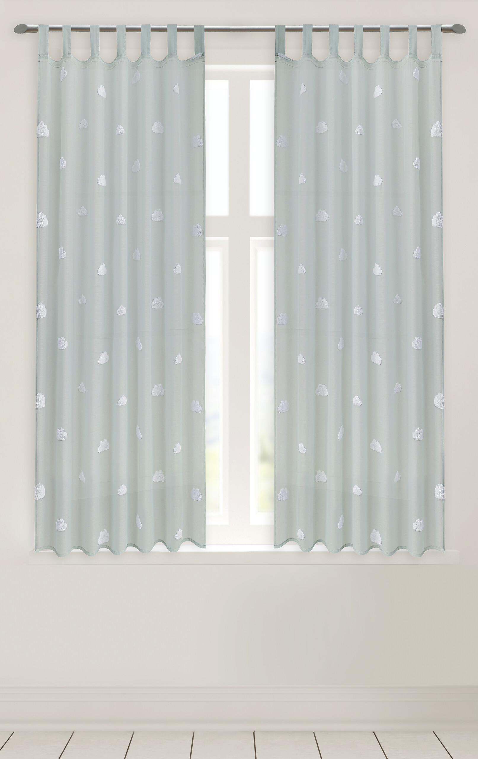 POCOline Kombivorhang Clouds salbei B/L: ca. 140x175 cm