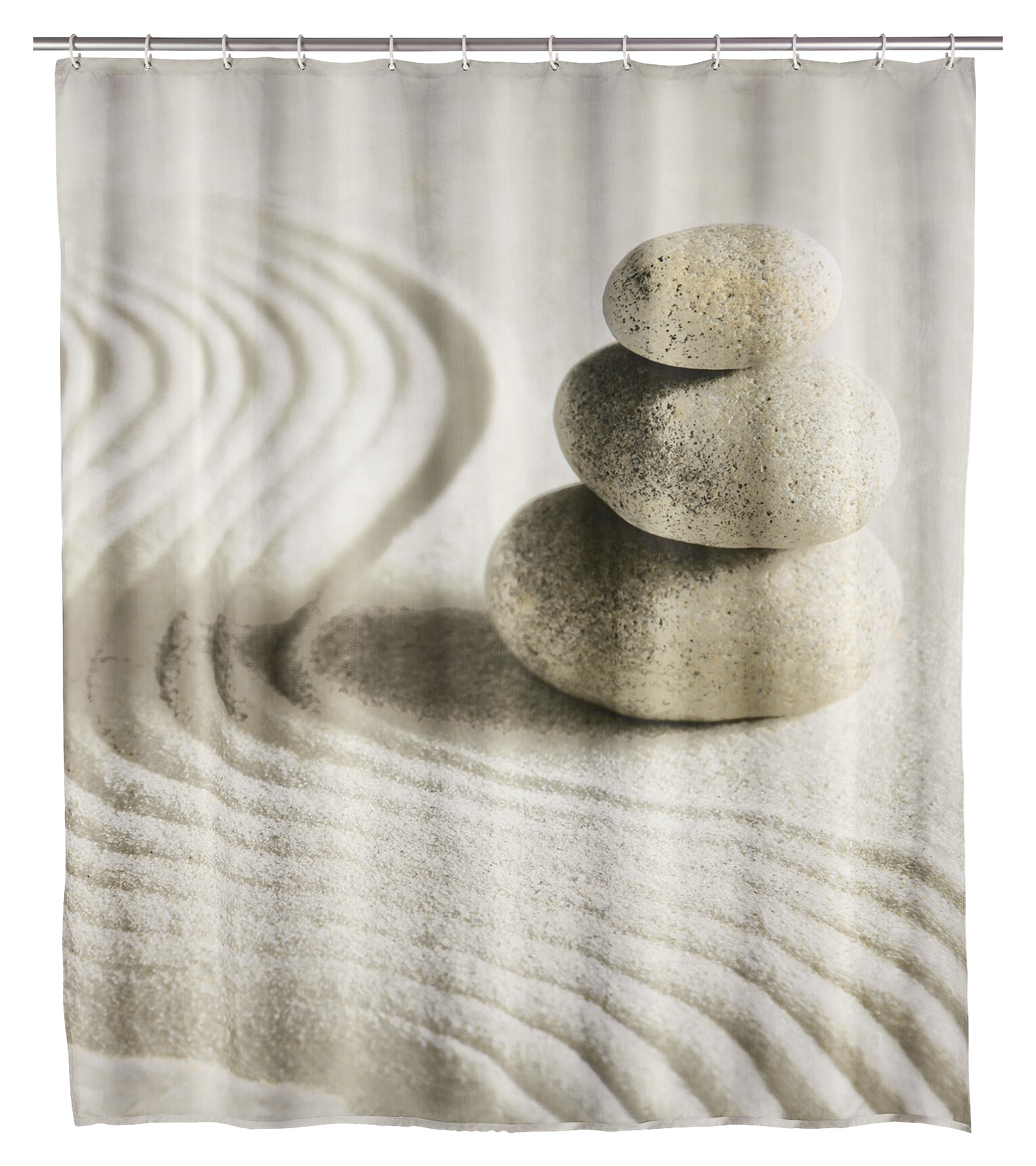 WENKO Duschvorhang sand Polyester B/L: ca. 200x180 cm WENKO Duschvorhang sand Polyester B/L: ca. 200x180 cm