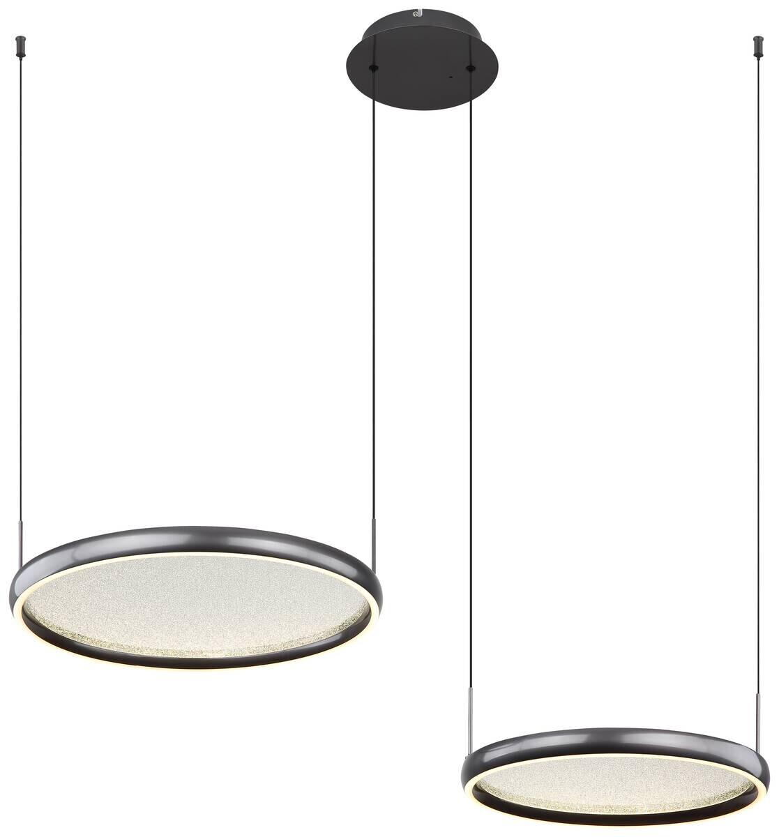 GLOBO LED-Pendelleuchte schwarz Metall Aluminium B/H/L: ca. 50x150x89 cm 1.0 Brennstellen