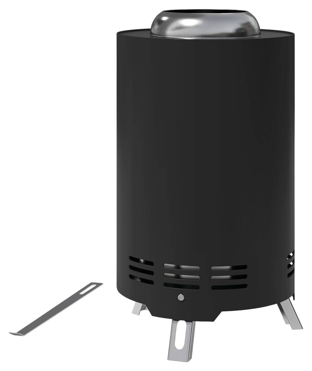 Outsunny Feuerschale schwarz Edelstahl B/H/L: ca. 16x25x16 cm