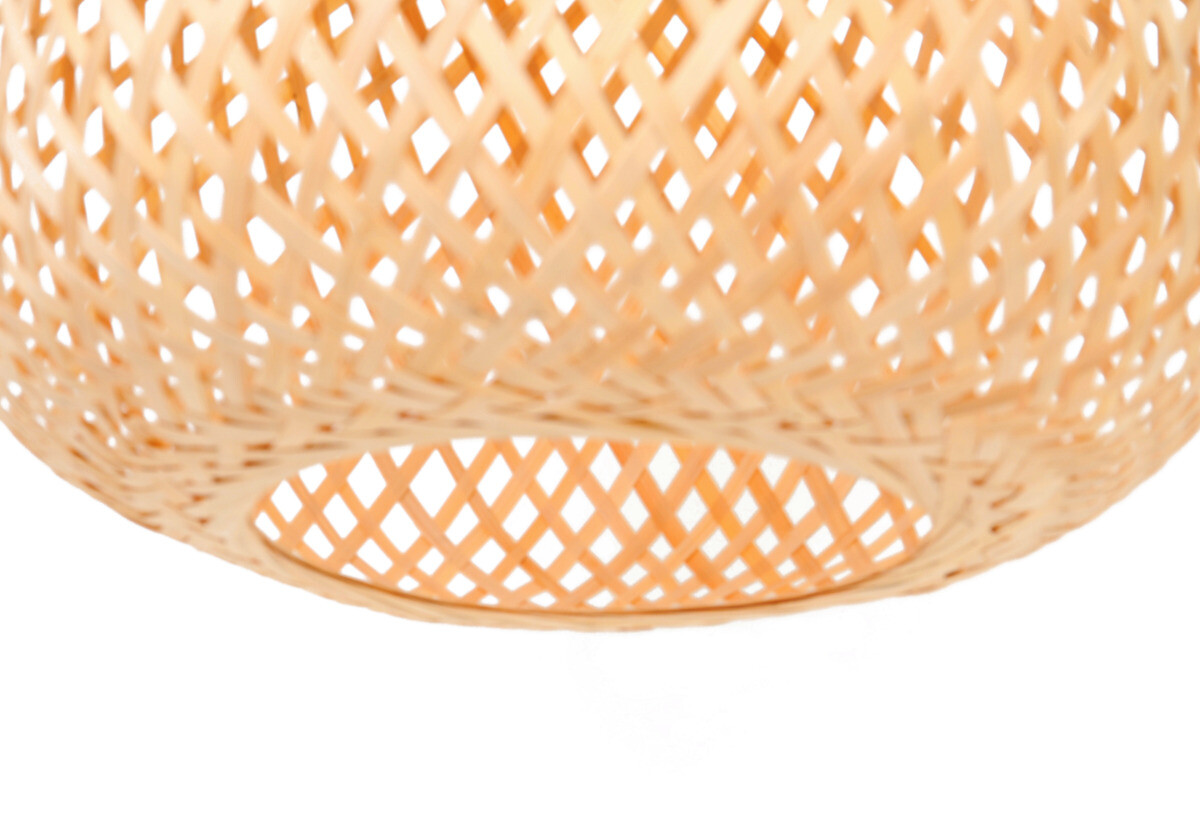 POCOline Pendelleuchte Bella natur schwarz Bambus Kunststoff L/D: ca. 130x35 cm E27 1 Brennstellen