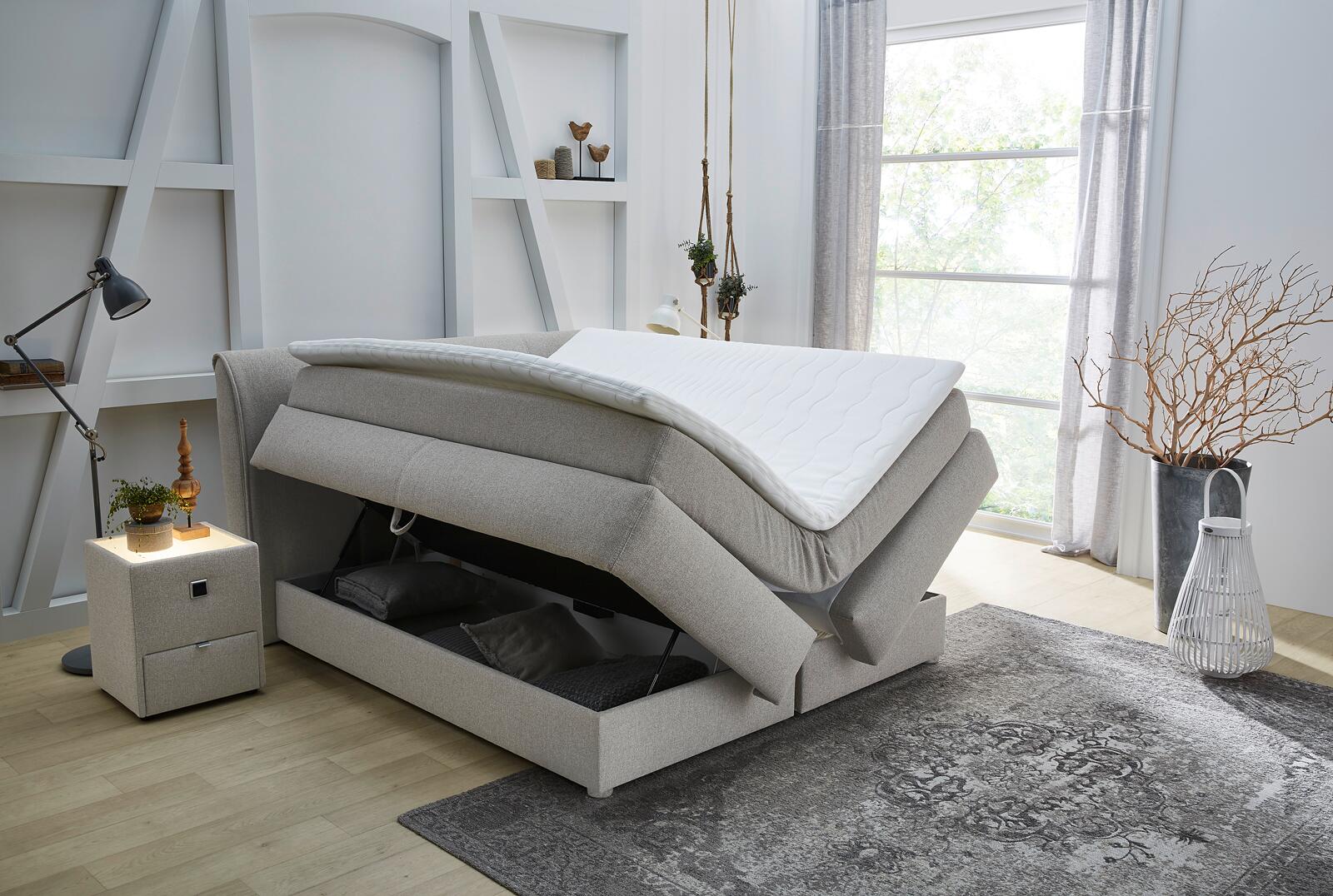 Boxspringbett  beige Liegefläche B/L: ca. 180x200 cm