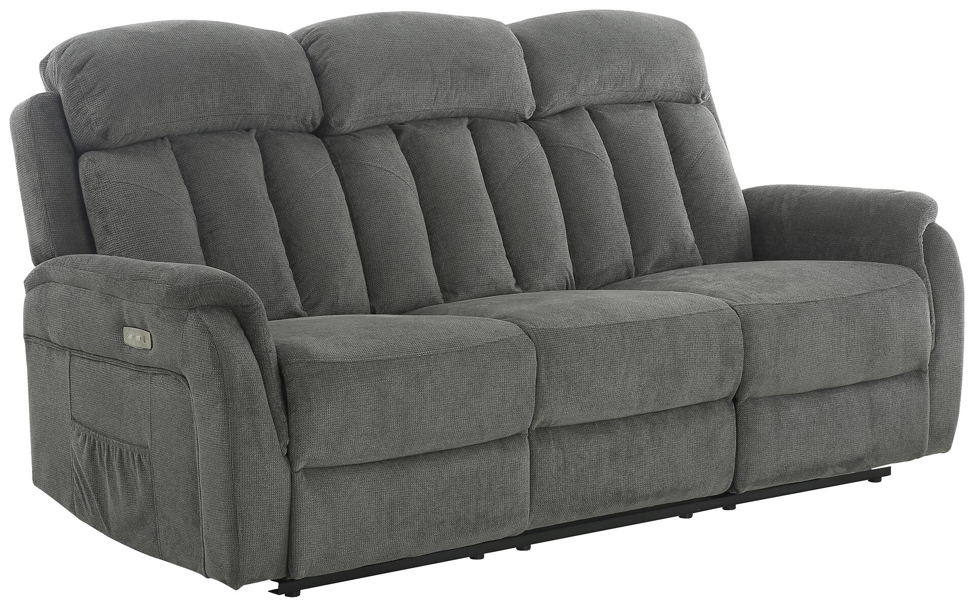 Sofa FM-3216-3P grau Microfaser B/H/T: ca. 200x100x95 cm