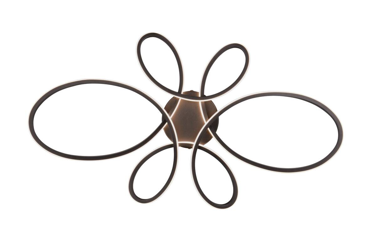 Trio LED-Deckenleuchte Fly mattschwarz Metall B/H/L: ca. 7,5x45,5x83 cm