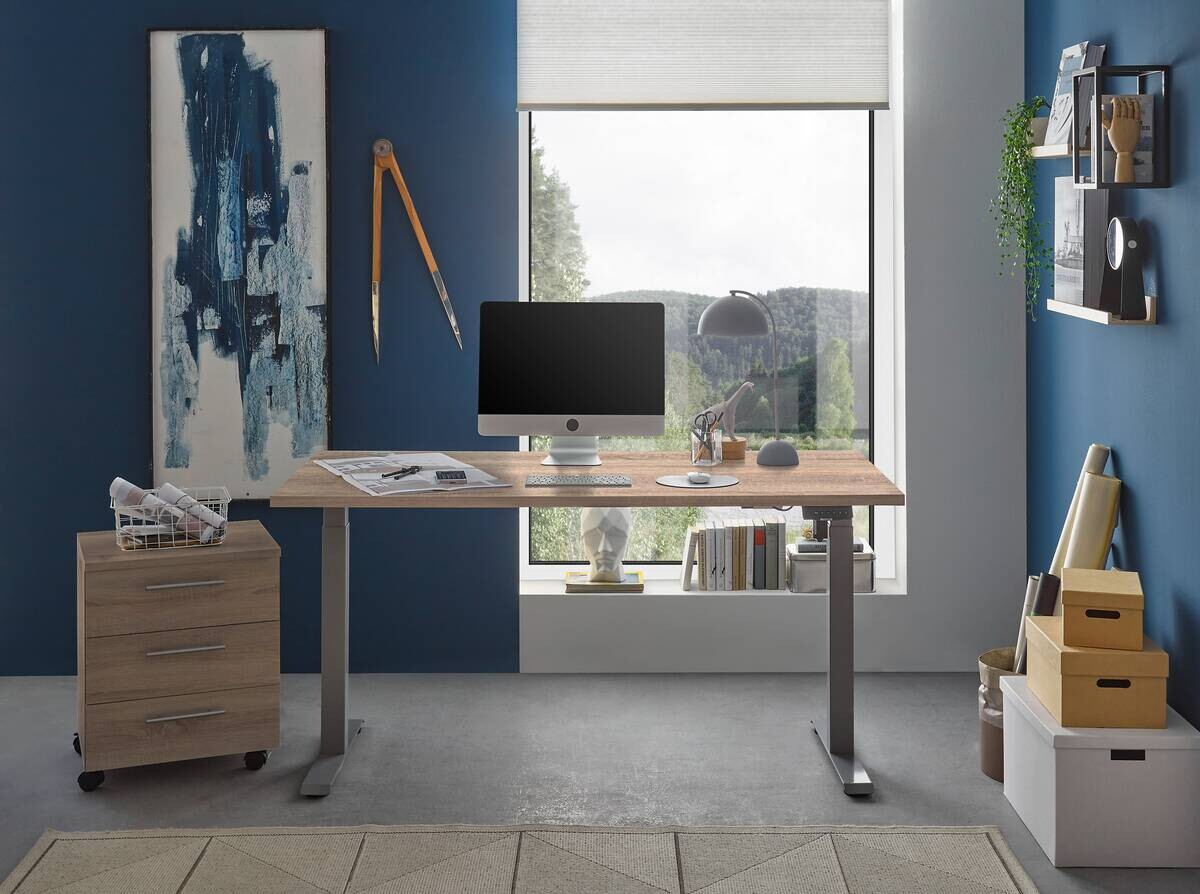 höhenverstellbarer Schreibtisch Pronto 2 Eiche Sonoma Nachbildung B/H/T: ca. 160x75x77 cm