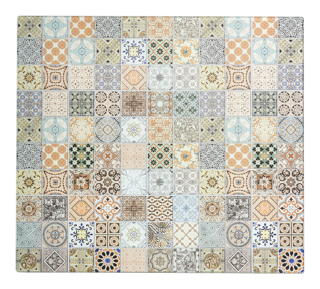 Zeller Herdblende-/Abdeckplatte Mosaik beige Glas B/H/L: ca. 50x0,8x56 cm