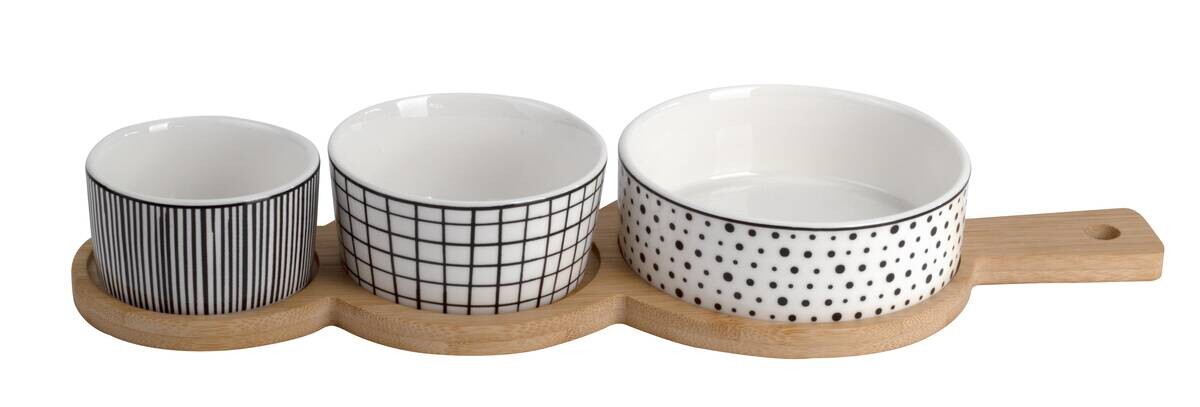 Max & Moritz Besteck weiß Bambus B/H/L: ca. 12x5x35 cm