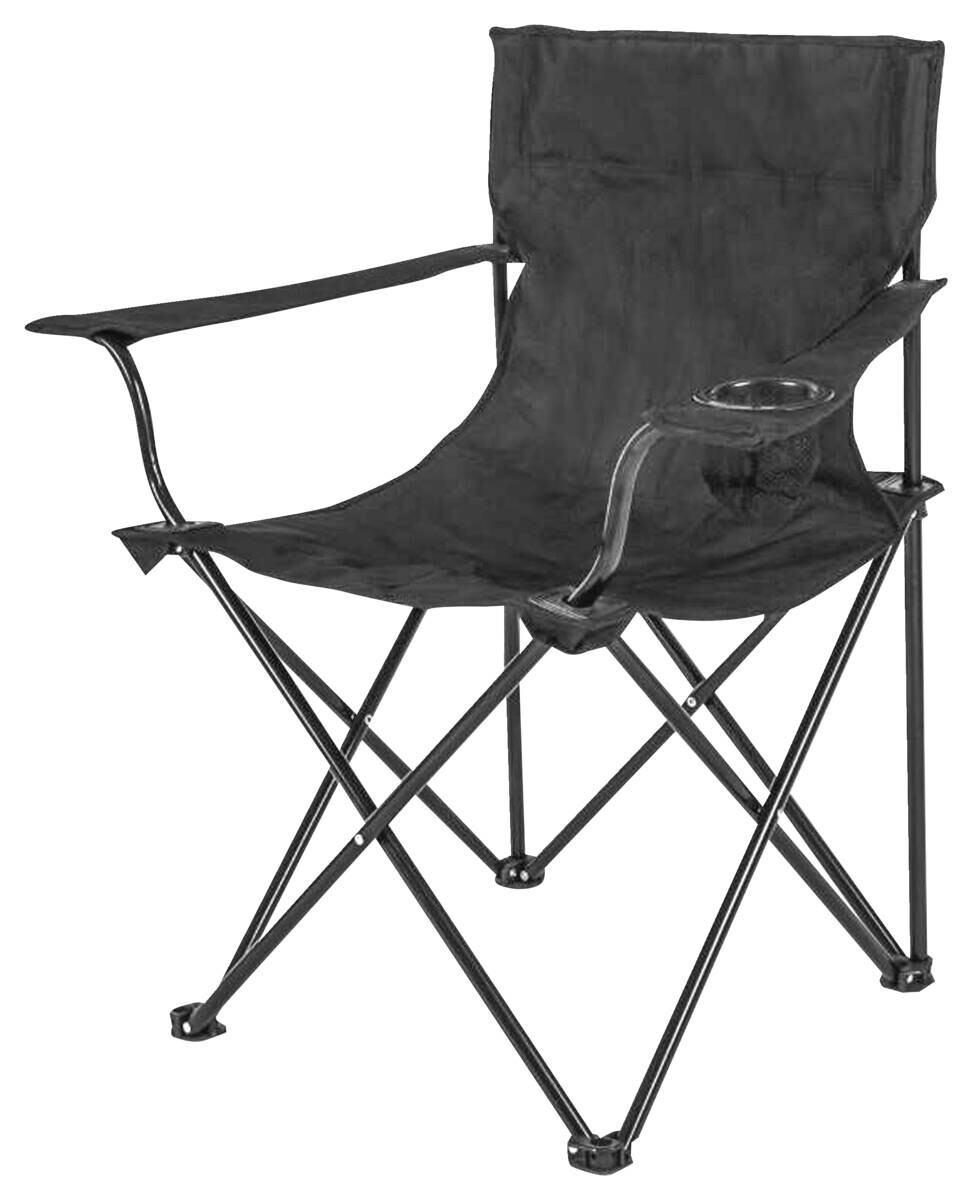 POCOline Campingstuhl anthrazit Metall B/H/L: ca. 51x81x51 cm