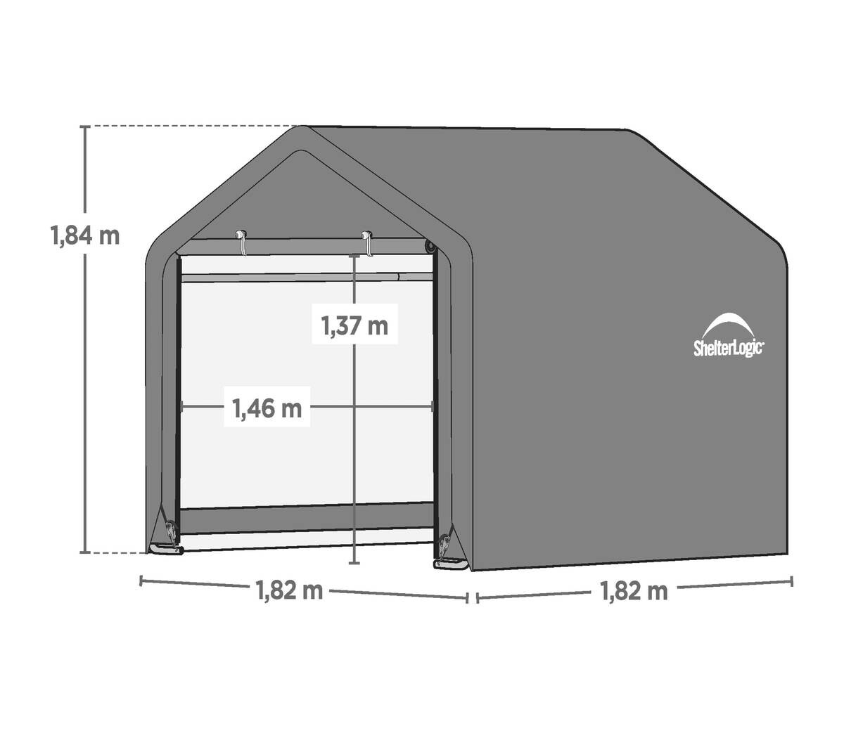 ShelterLogic Gartenhaus Shed-in-a-Box grau B/H/T: ca. 180x183x196 cm
