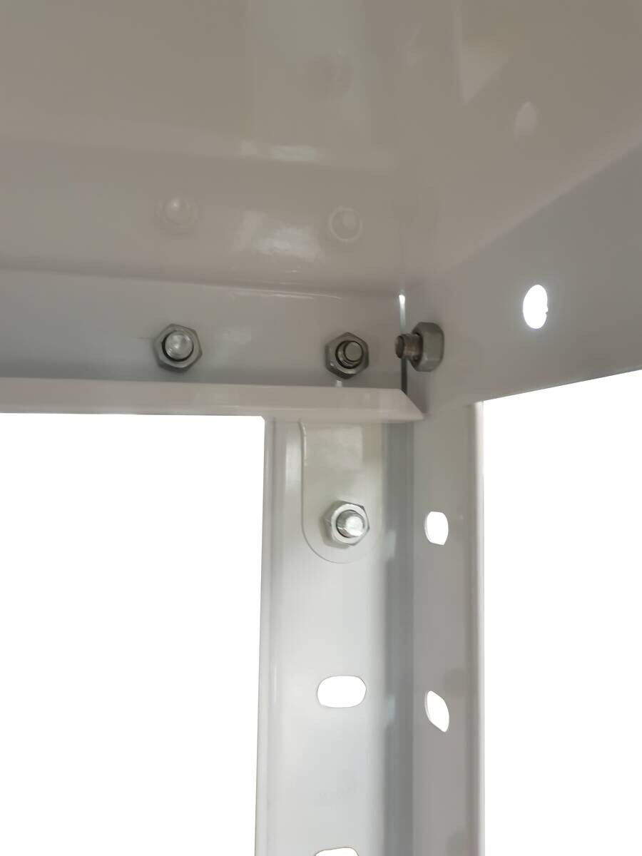 Schraubregal weiß B/H/T: ca. 90x180x60 cm