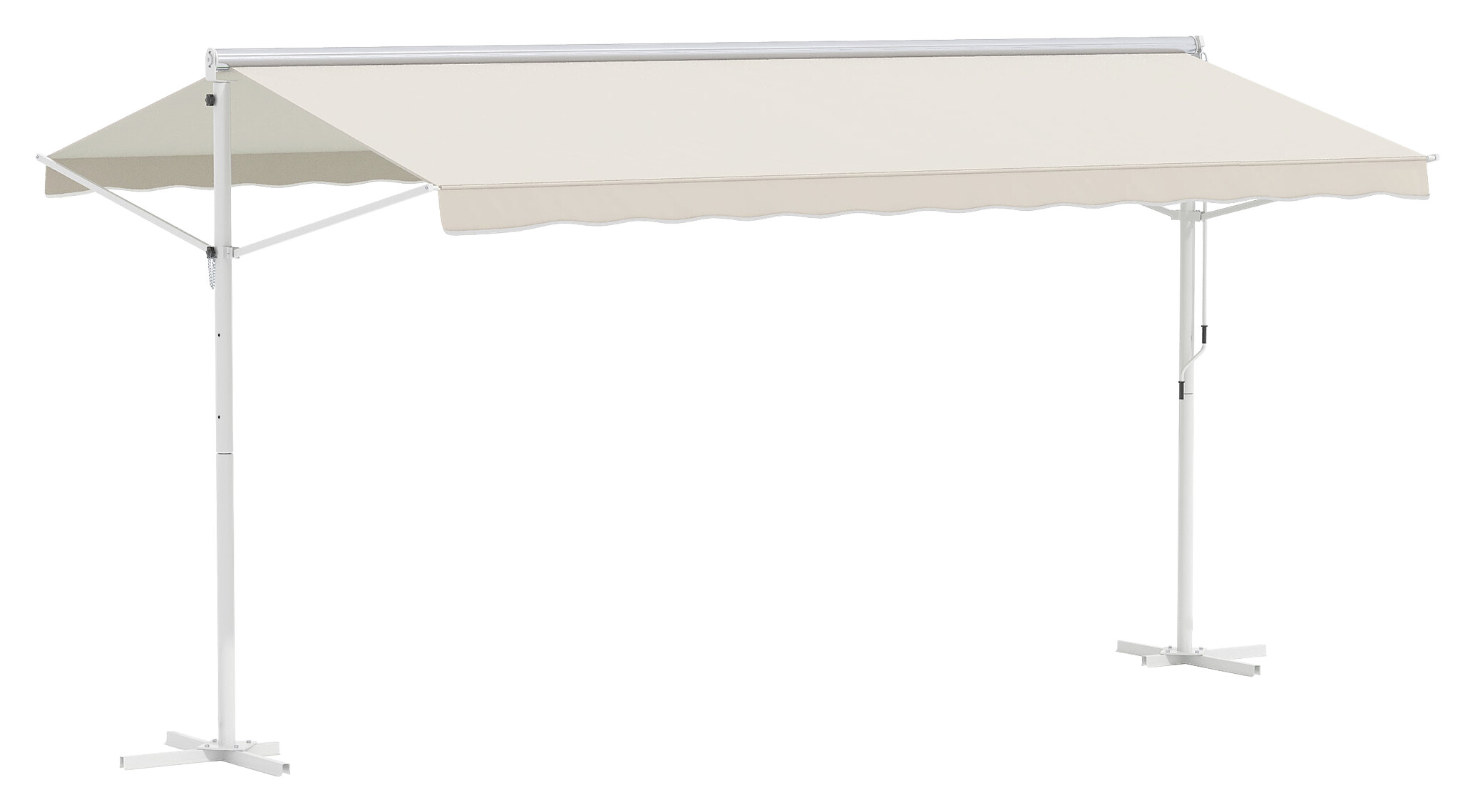 Outsunny Markise cremeweiß B/H/L: ca. 340x255x450 cm