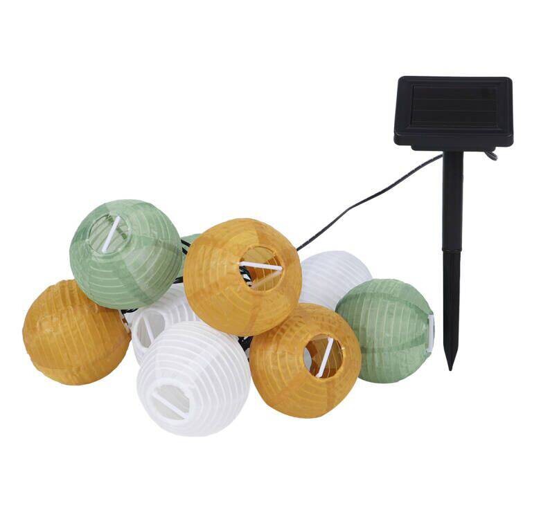 Solarlichterkette pastell Kunststoff Polyester L: ca. 380 cm