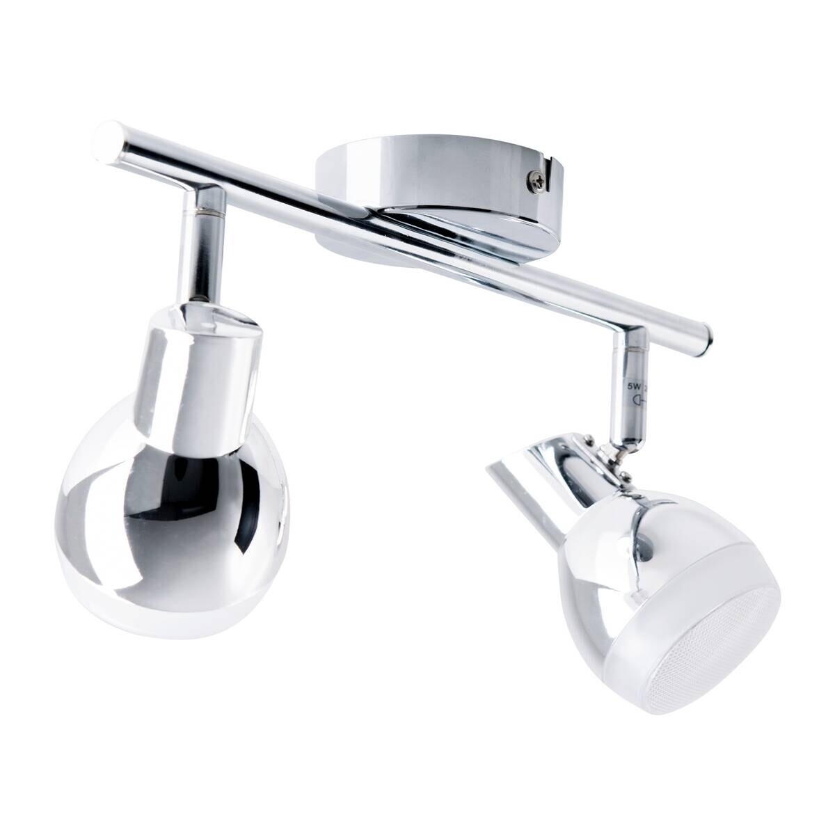 Näve Leuchten LED-Spot Chrom Kunststoff Metall B/H/T: ca. 30x13x8 cm 2 Brennstellen