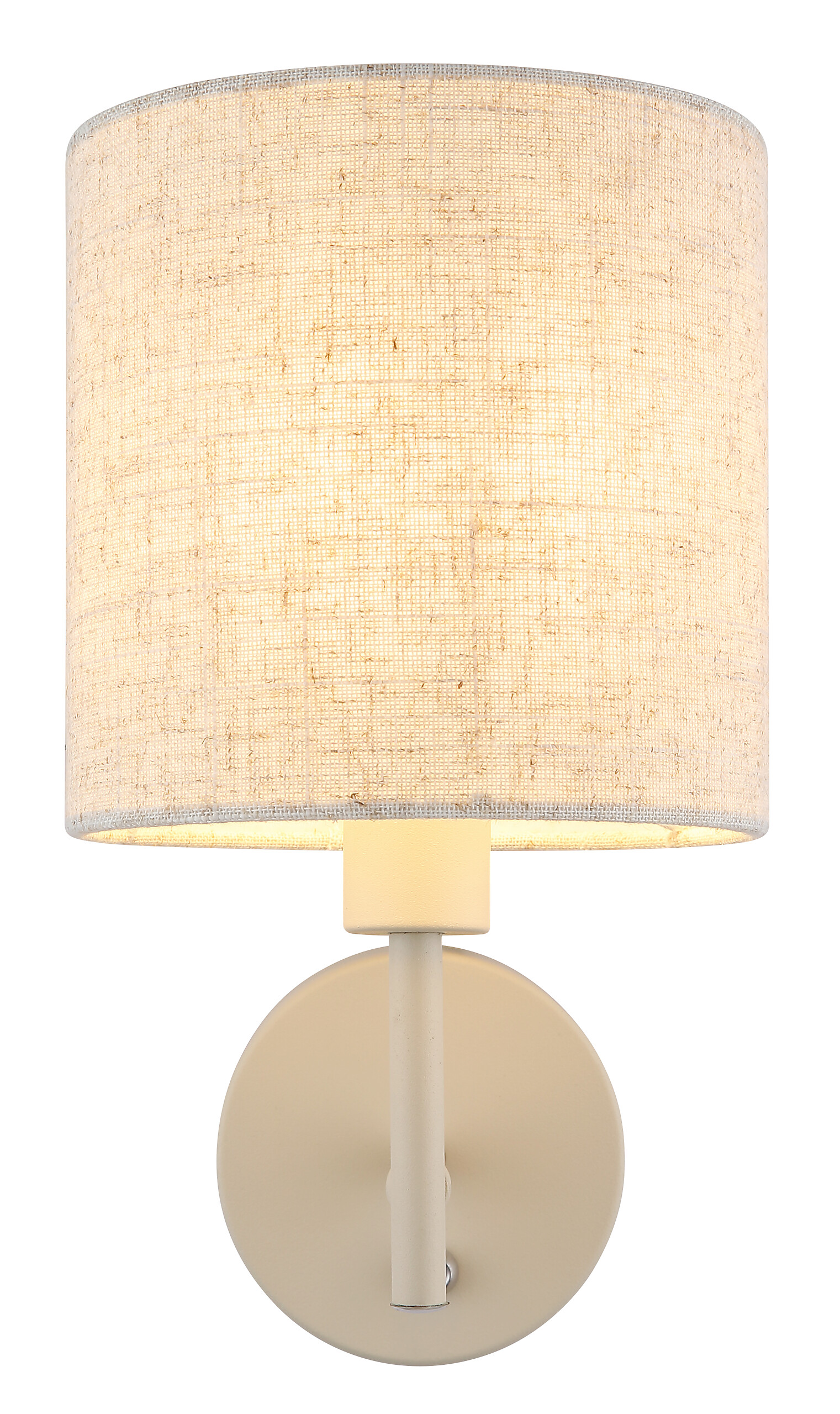 Wandleuchte sand Textil Metall B/H/L: ca. 20x26x15 cm