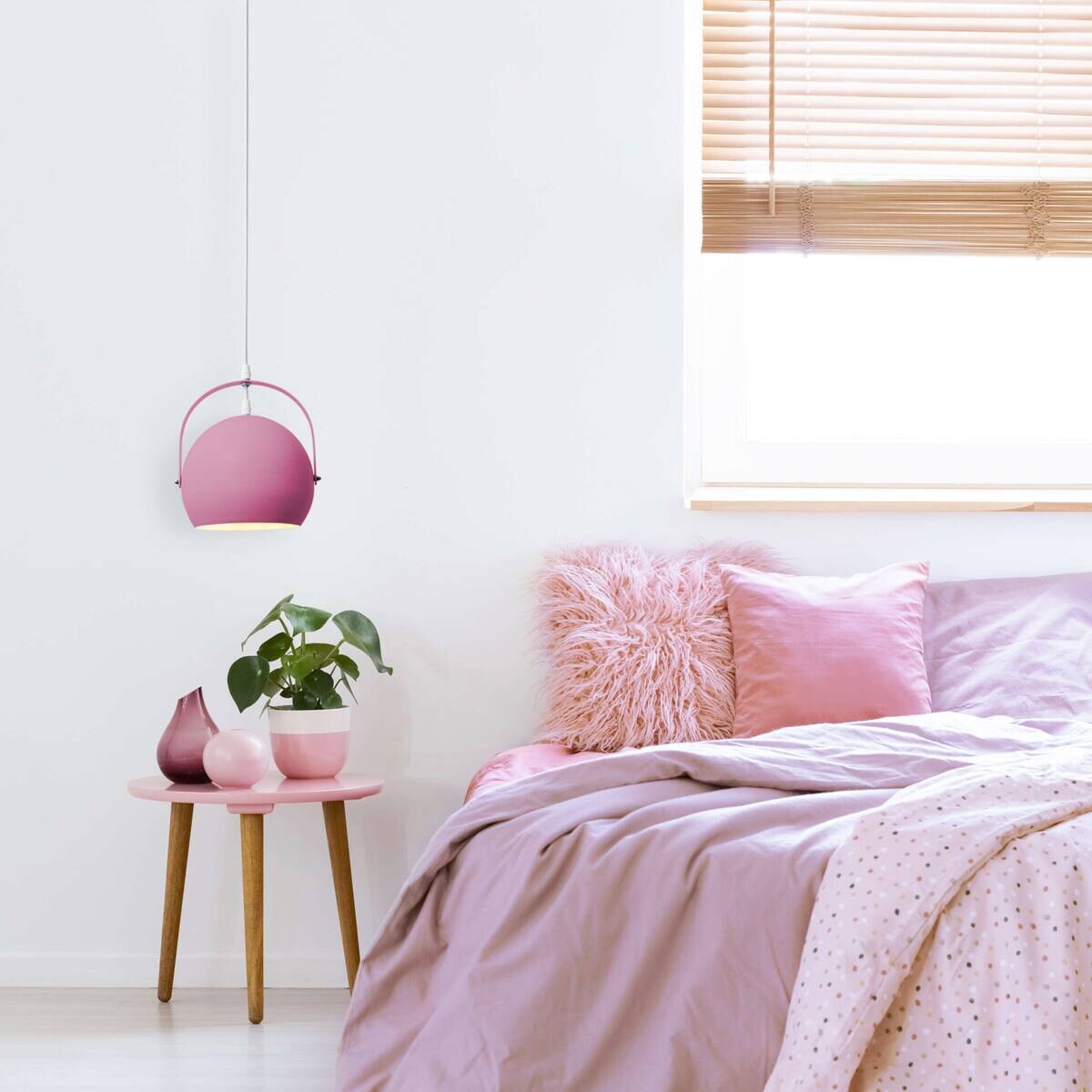 Näve Leuchten Pendelleuchte COLORADO NV6137819 pink Eisen H/D: ca. 132x25 cm E27 1 Brennstellen