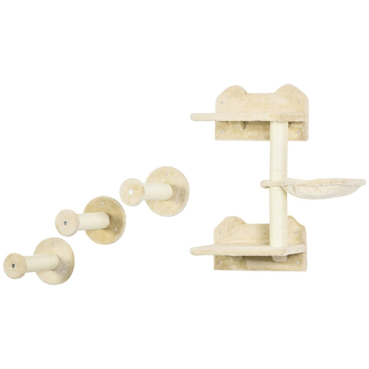 PawHut Fitness-Zubehör beige Edelstahl B/H/L: ca. 28x40x73 cm