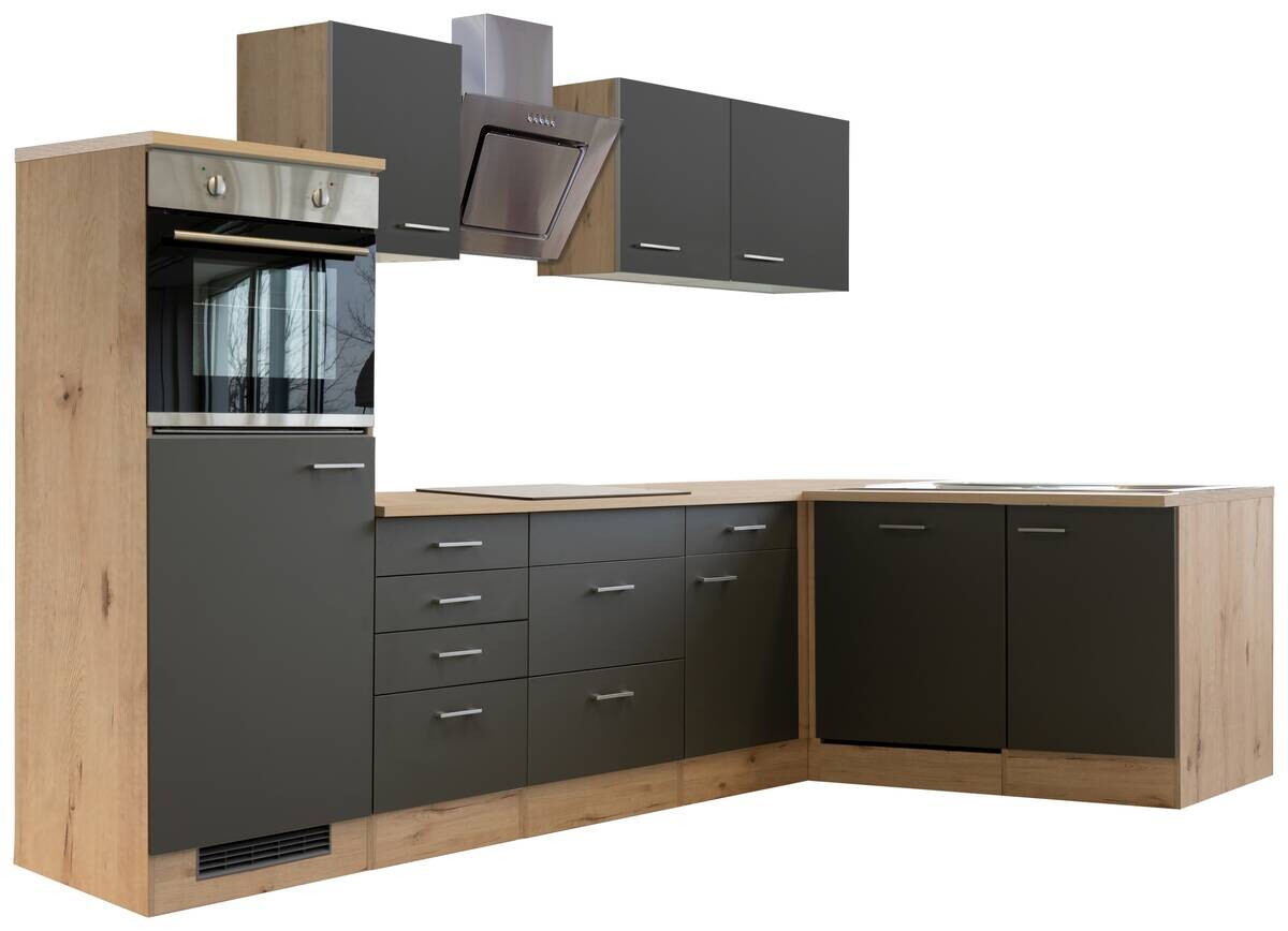 Flex-Well Winkelküche Morena Basalt matt B/H/T: ca. 280x200x60 cm