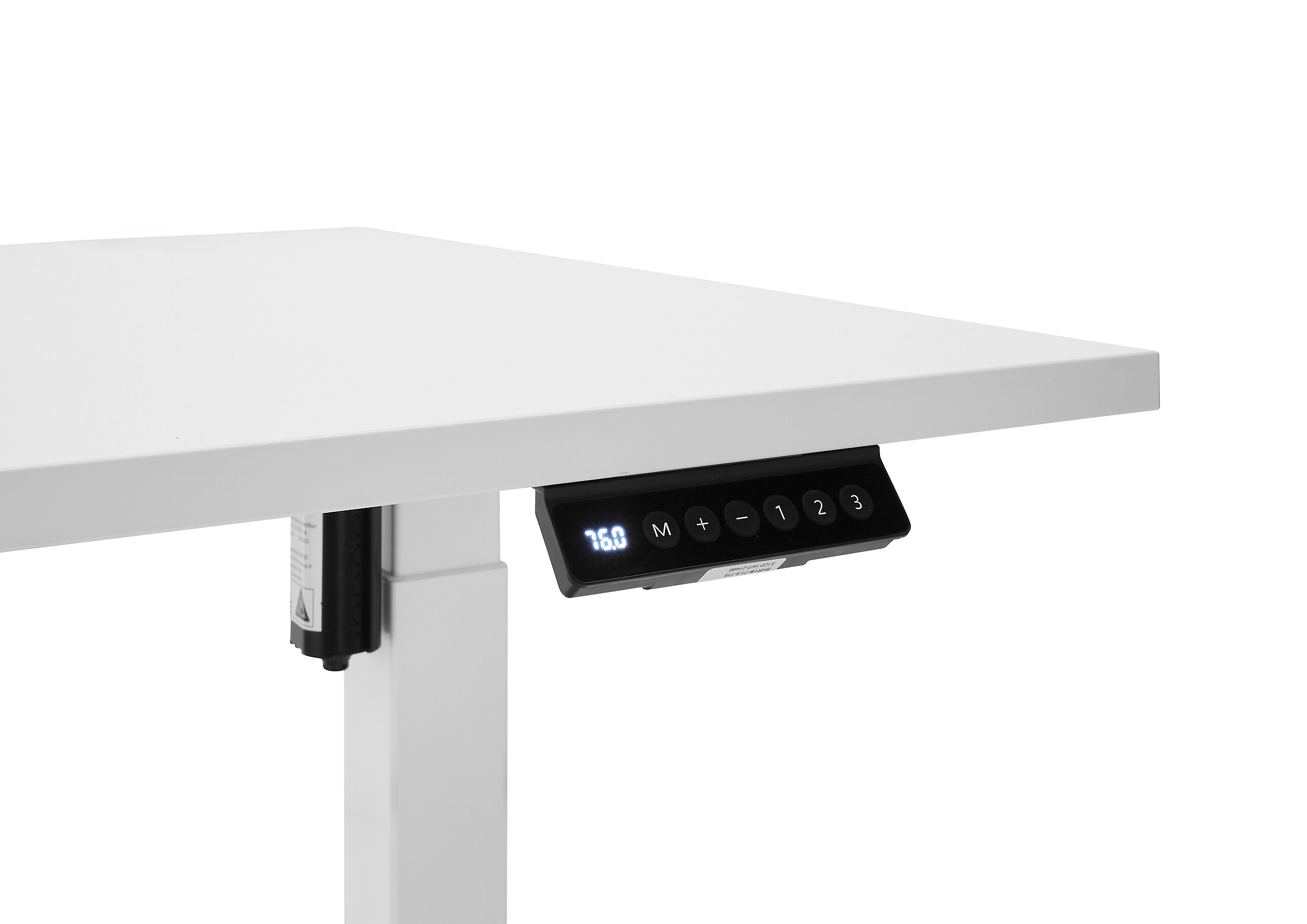 höhenverstellbarer Schreibtisch Ben weiß B/H/T: ca. 137x120x68 cm