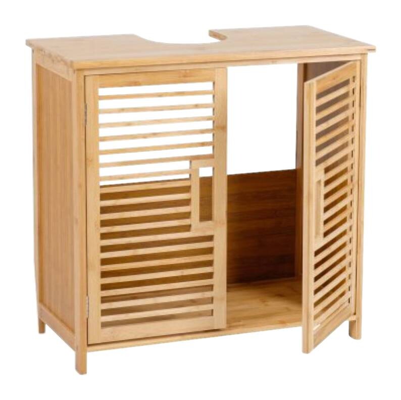 Axentia Waschbeckenunterschrank Bambus natur Bambus