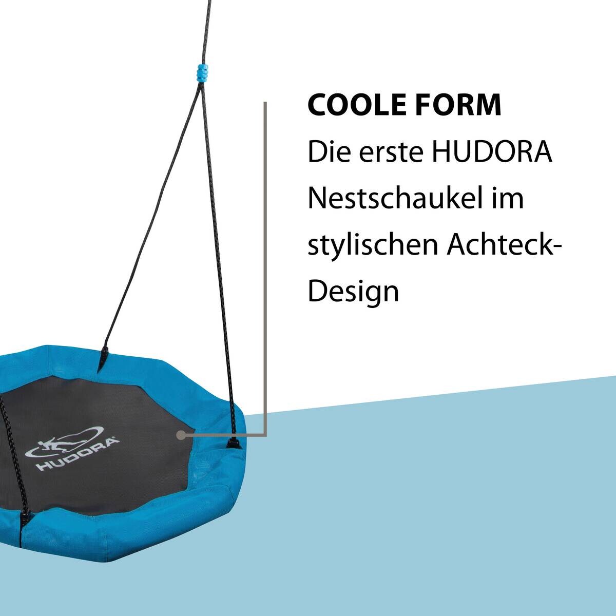 Hudora Nestschaukel Octagon 110 blau B/H/L: ca. 110x10x110 cm