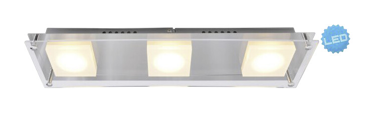 Näve Leuchten LED Wandleuchte Edingburgh Chrom Acryl Edelstahl B/H/L: ca. 12x4,7x44 cm 1 Brennstellen