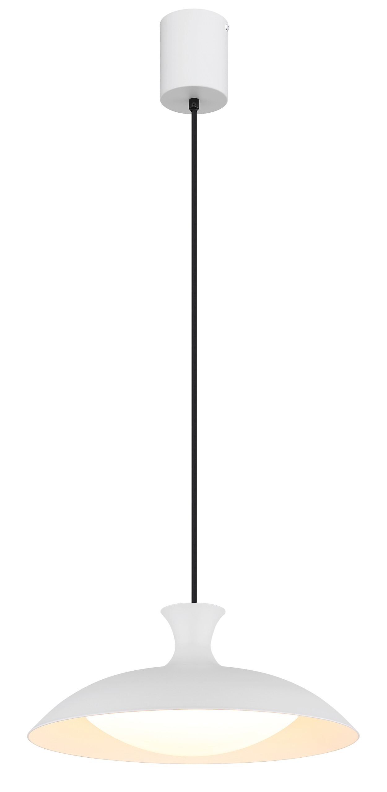 GLOBO Pendelleuchte weiß Metall H/D: ca. 150x40 cm 1.0 Brennstellen