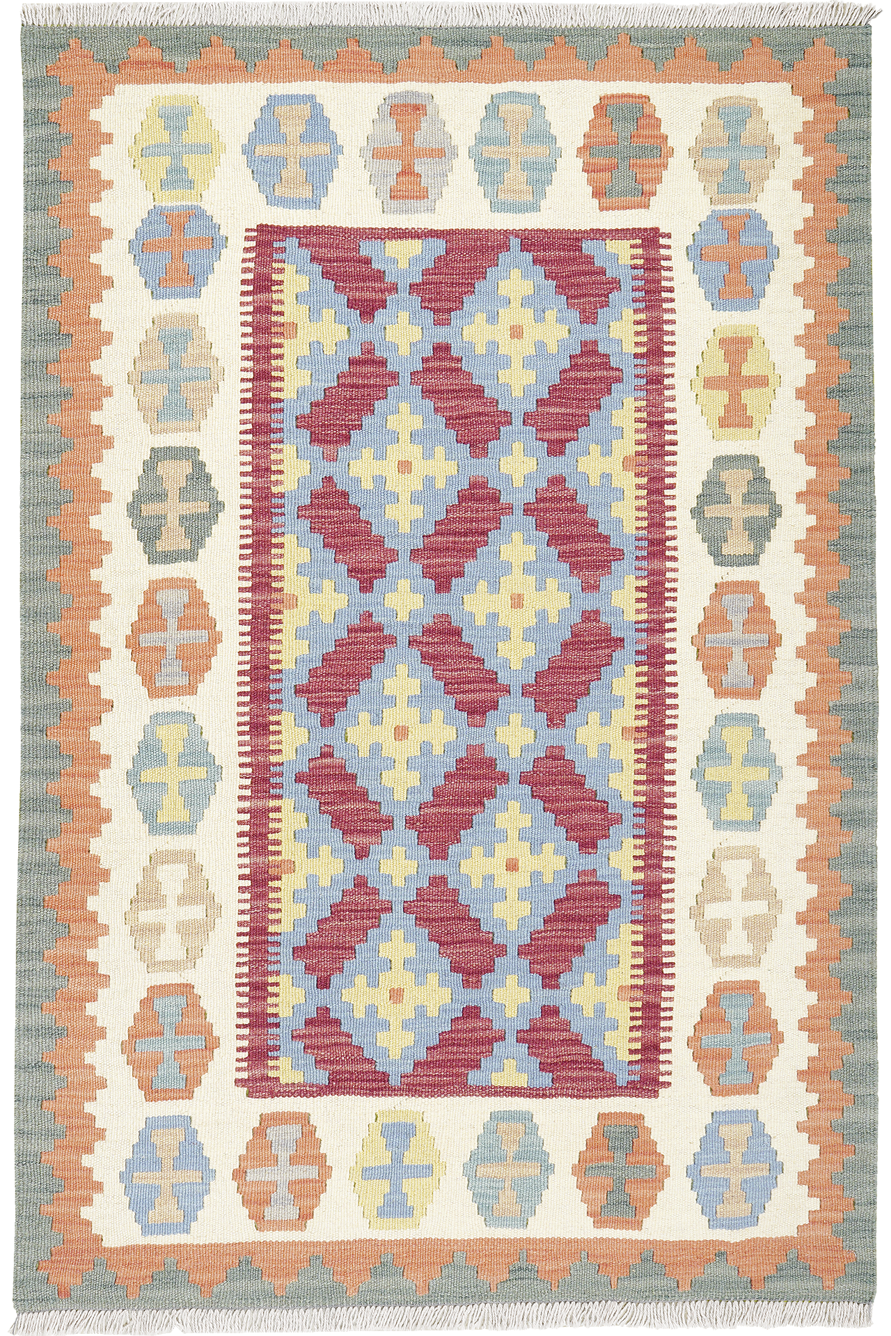 PersaTepp Teppich Kelim Gashgai blau B/H/L: ca. 101x1x151 cm PersaTepp Teppich Kelim Gashgai blau B/H/L: ca. 101x1x151 cm