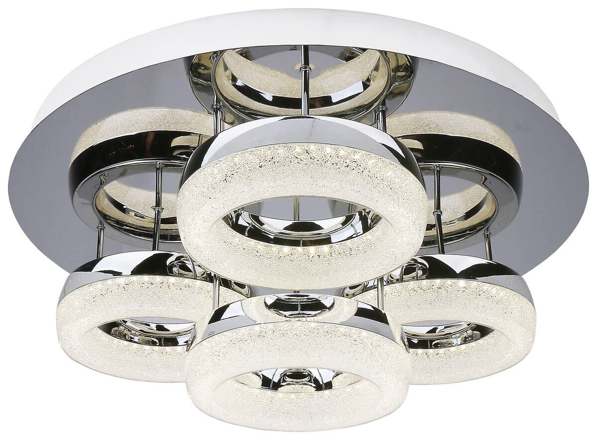 POCOline Deckenleuchte Espen Chrom Metall H/D: ca. 20x48 cm