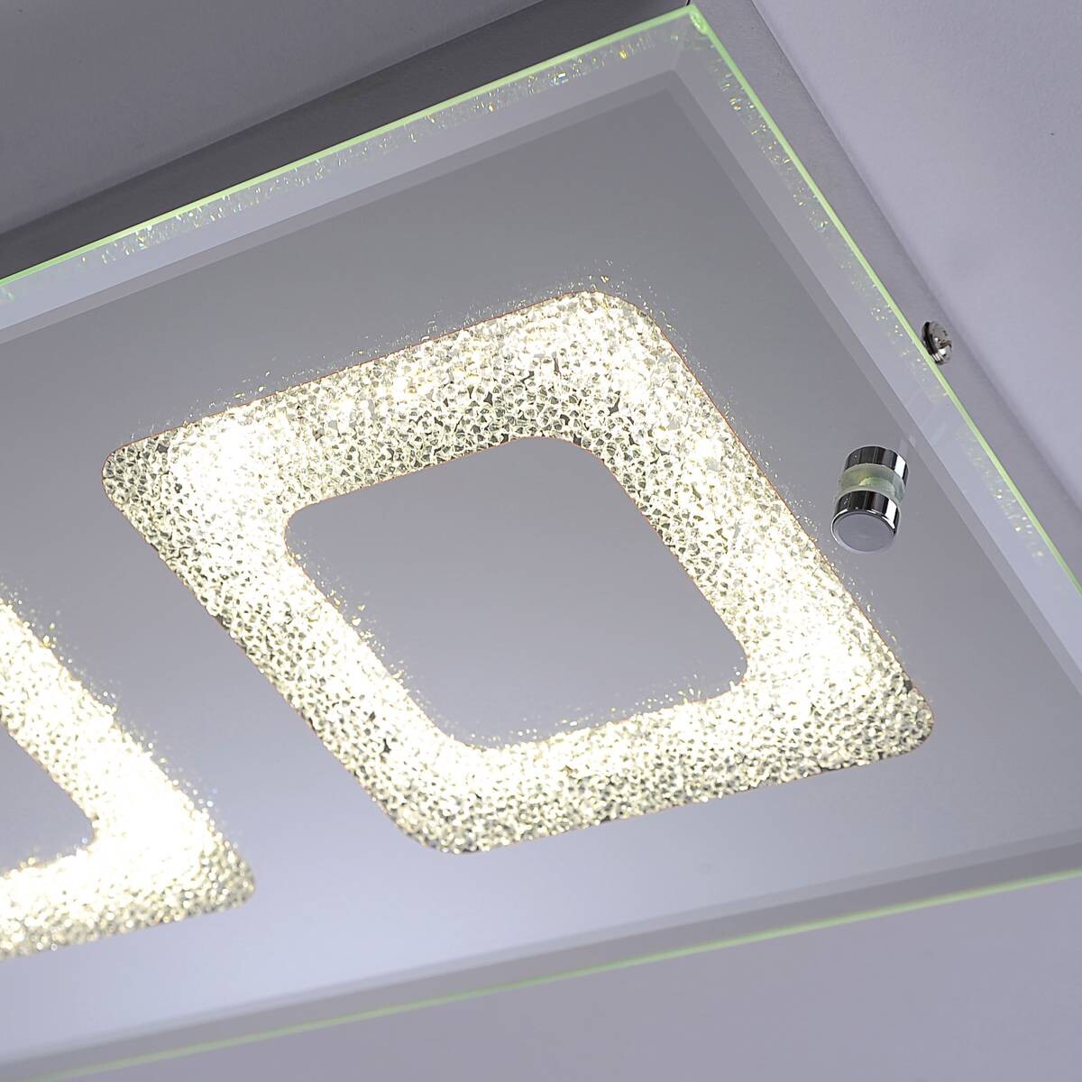 Just Light LED-Deckenleuchte LISA 11571-17 Chrom klar Glas Metall B/H/T: ca. 20x5,8x36 cm 2 Brennstellen