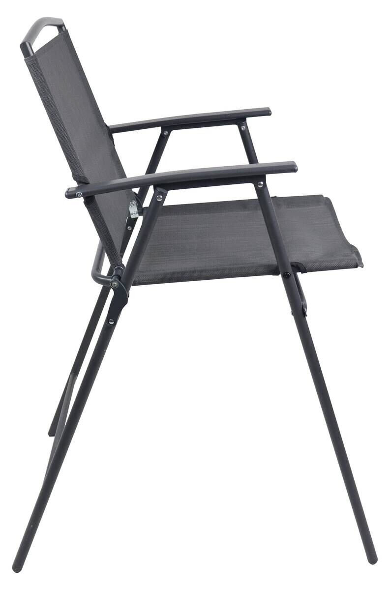 VCM Gartensitzgruppe Garlos anthrazit Stahl B/H/L: ca. 70x108x70 cm