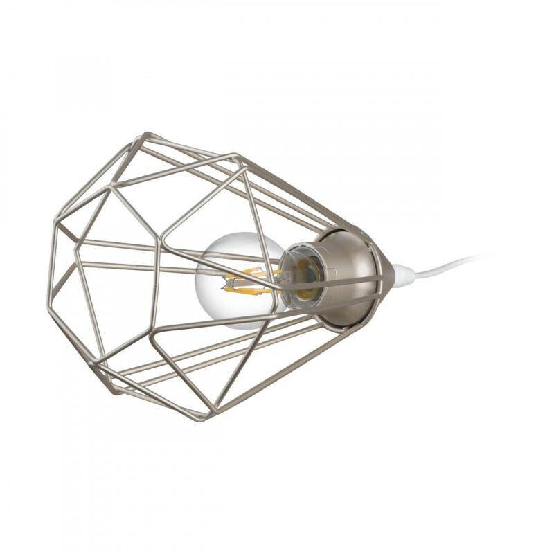 Eglo Tischleuchte braun B/H/L: ca. 17,5x26,5x17,5 cm E27 1 Brennstellen