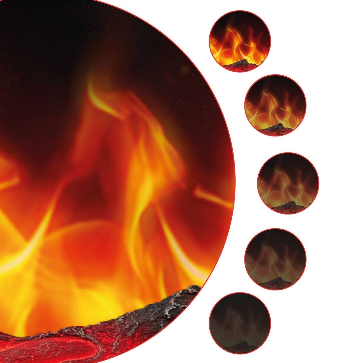 KAMINIO Elektrischer-Kamin LIZ weiß Metall B/H/T: ca. 82x41,8x21,7 cm ca. 2000 W