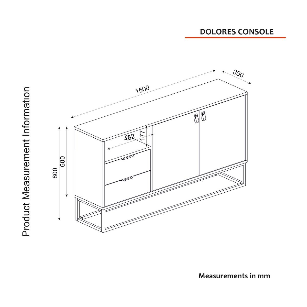 Sideboard Dolores anthrazit Safir Nachbildung B/H/T: ca. 150x80x35 cm