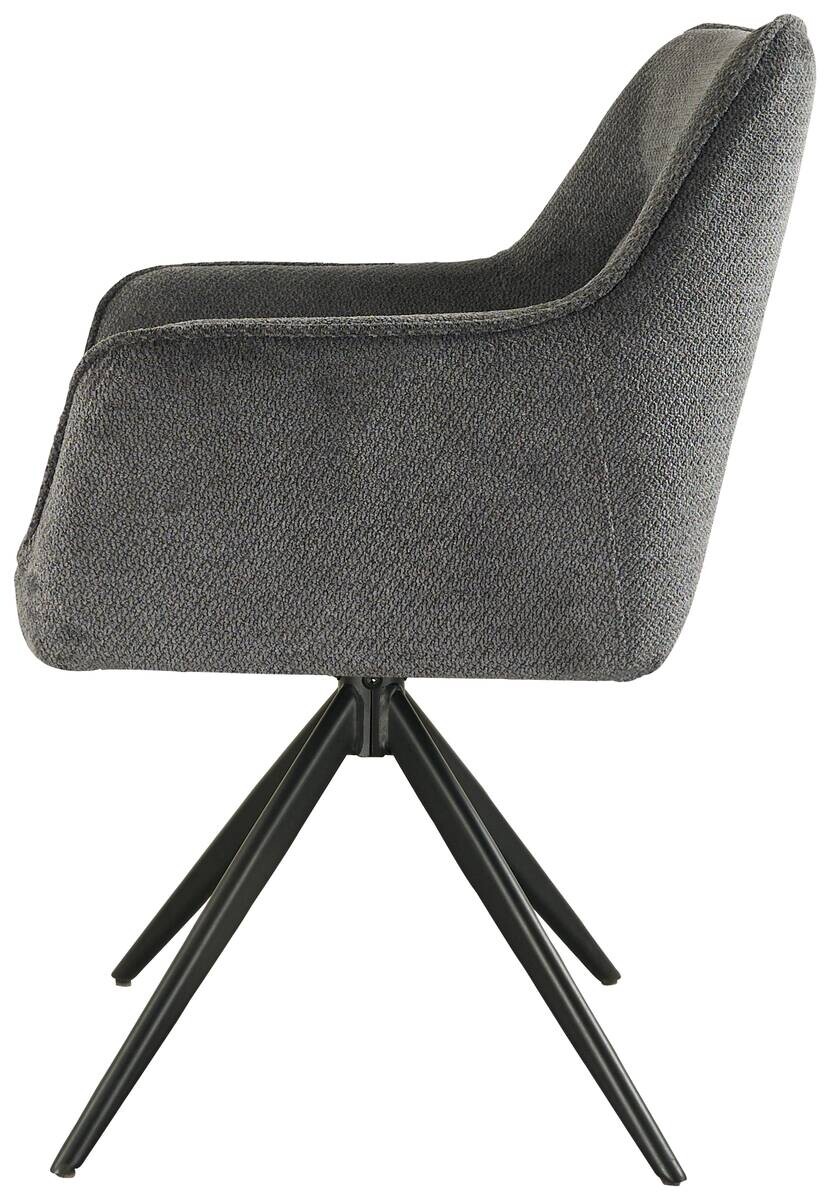 Armlehnstuhl Verena anthrazit Webstoff B/H/T: ca. 60,5x87x63 cm