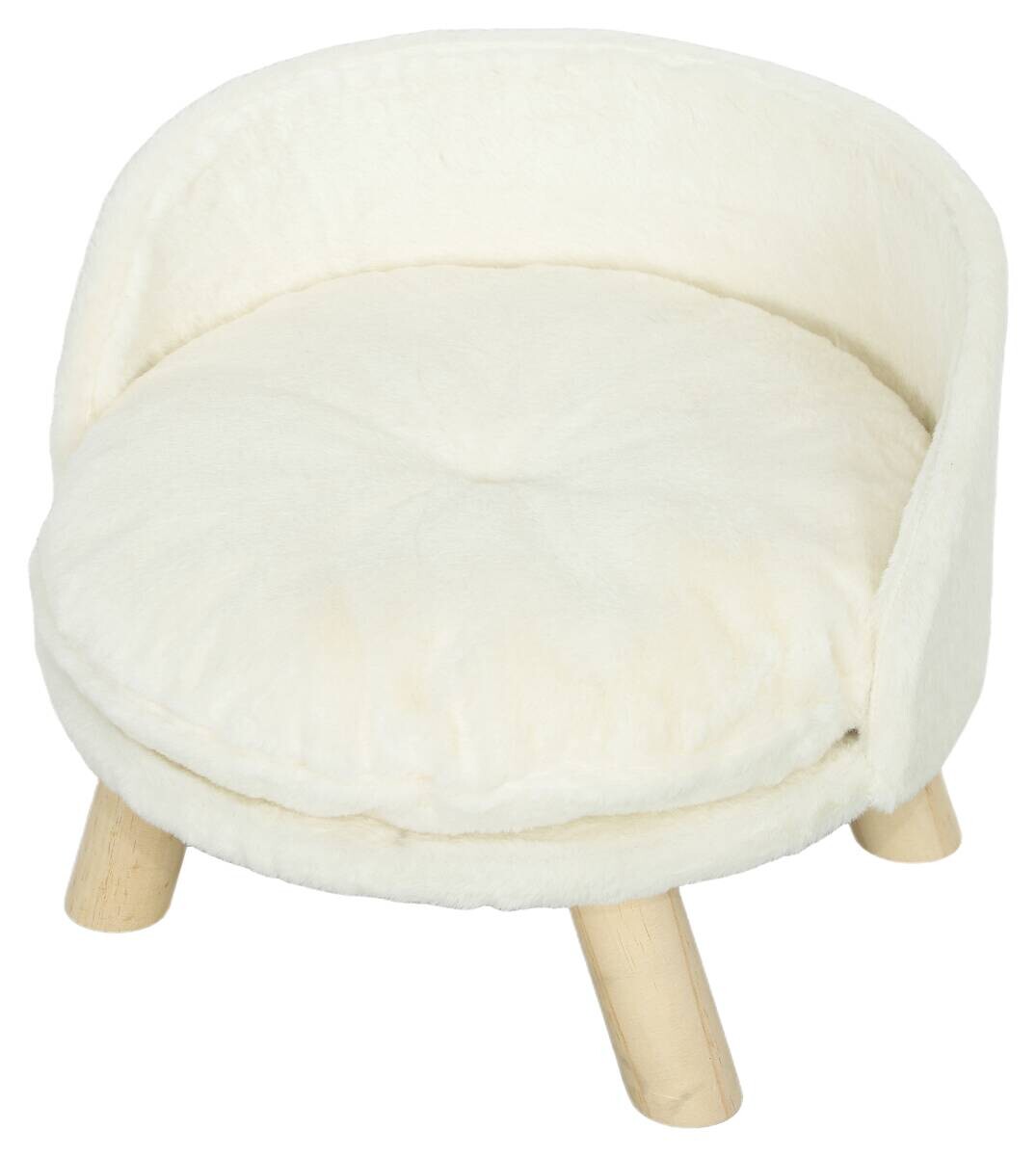 PawHut Haustierbett cremeweiß Plüsch B/H/L: ca. 40,5x33x40,5 cm