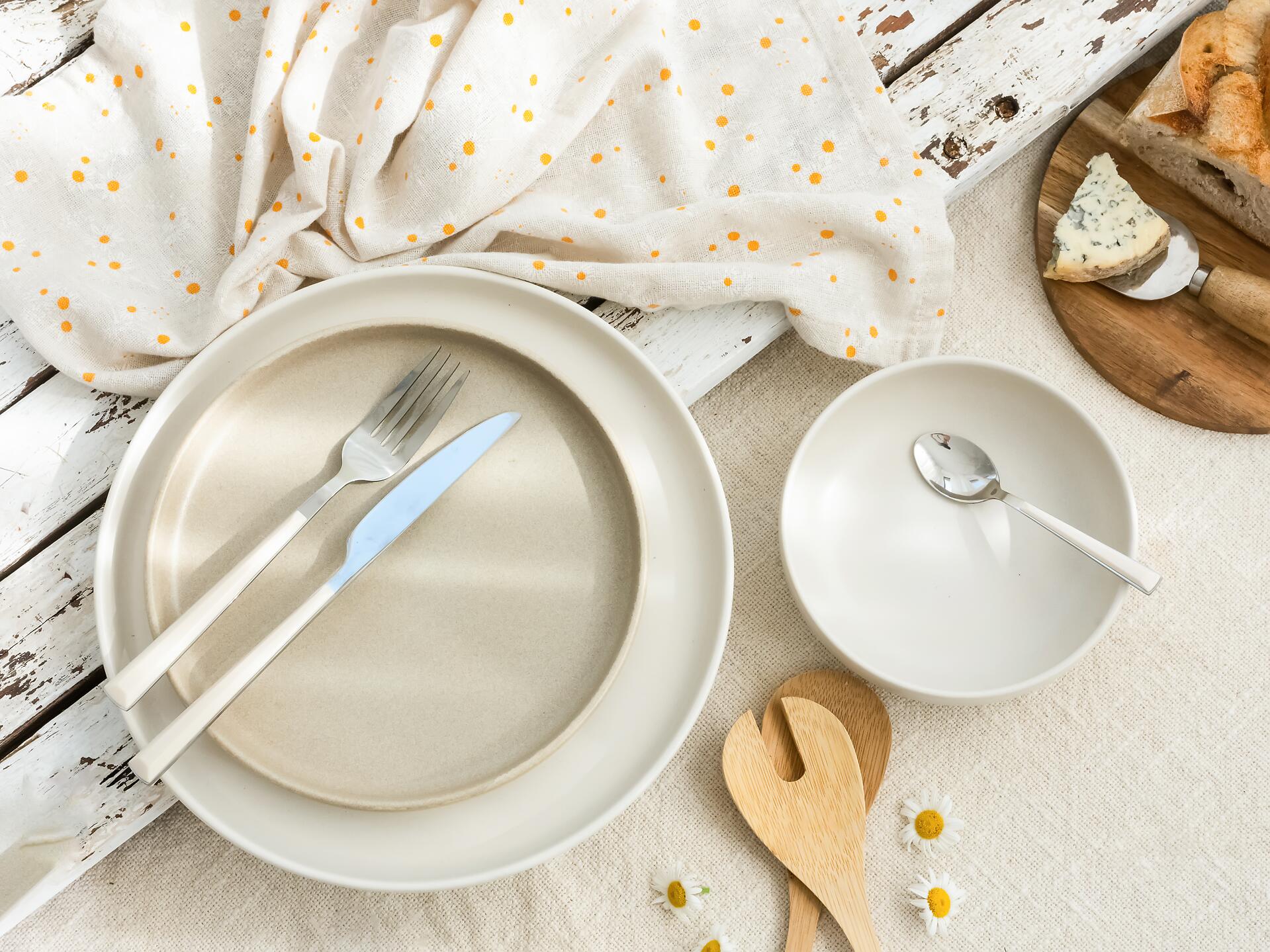 CreaTable Tafelservice Uno Toscana mehrfarbig Steinzeug 12 tlg.