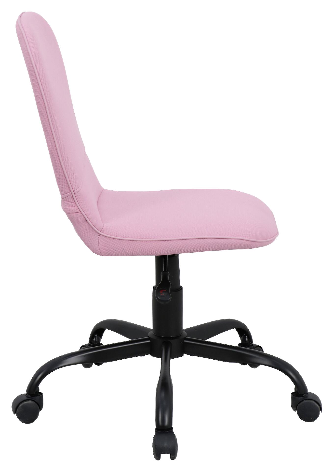 Drehstuhl TROLLY schwarz pink Metall Stoff